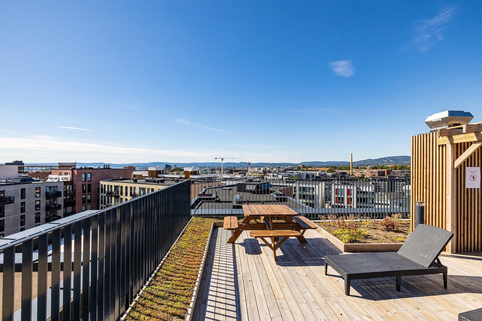 Felles takterrasse som disponeres av sameiets beboere Galleribilde