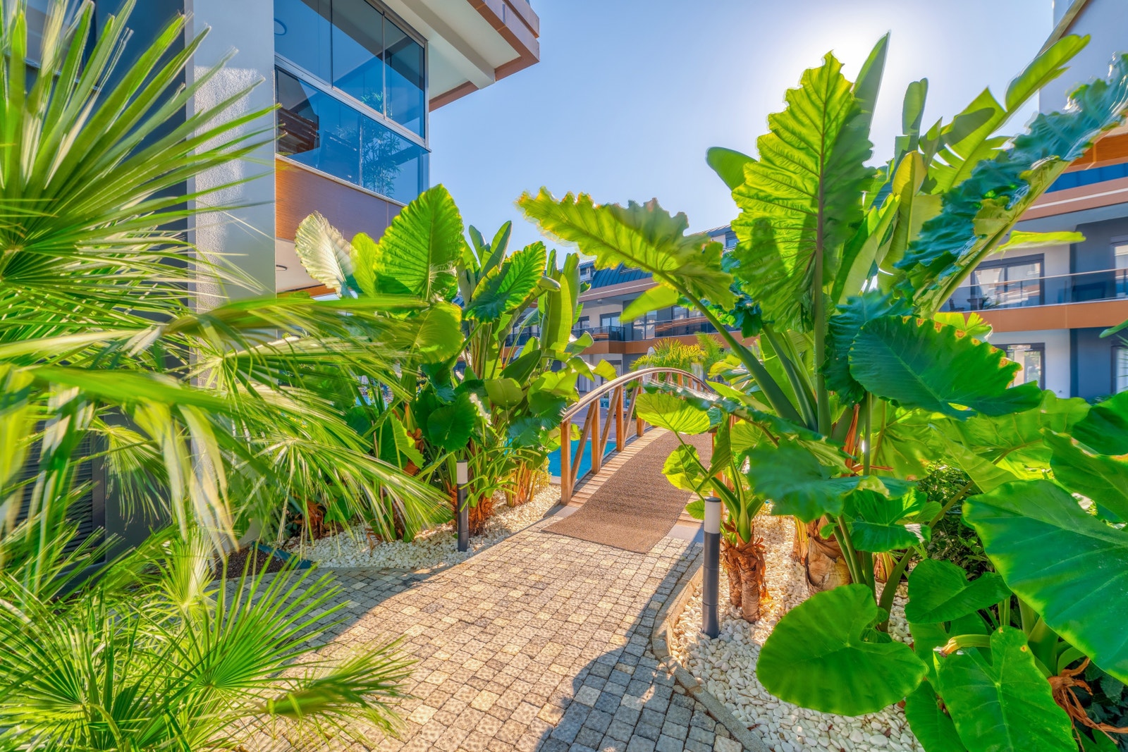 Walking path towards the pool Galleribilde