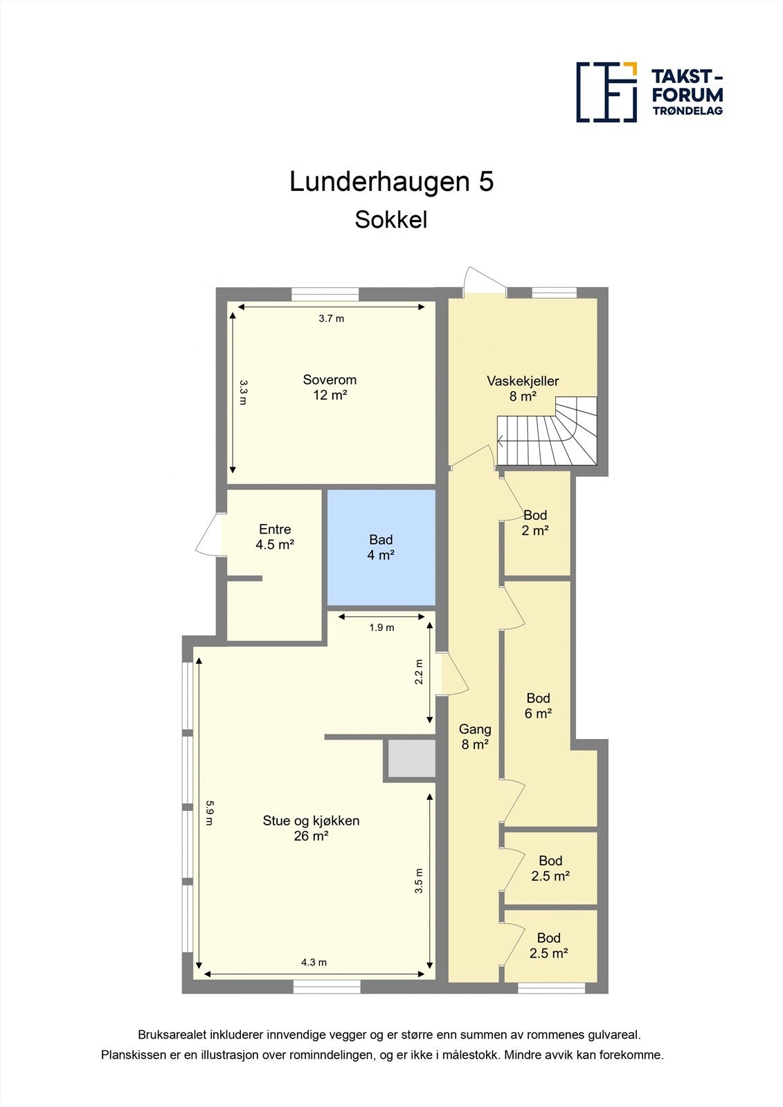 Plantegning sokkel Galleribilde