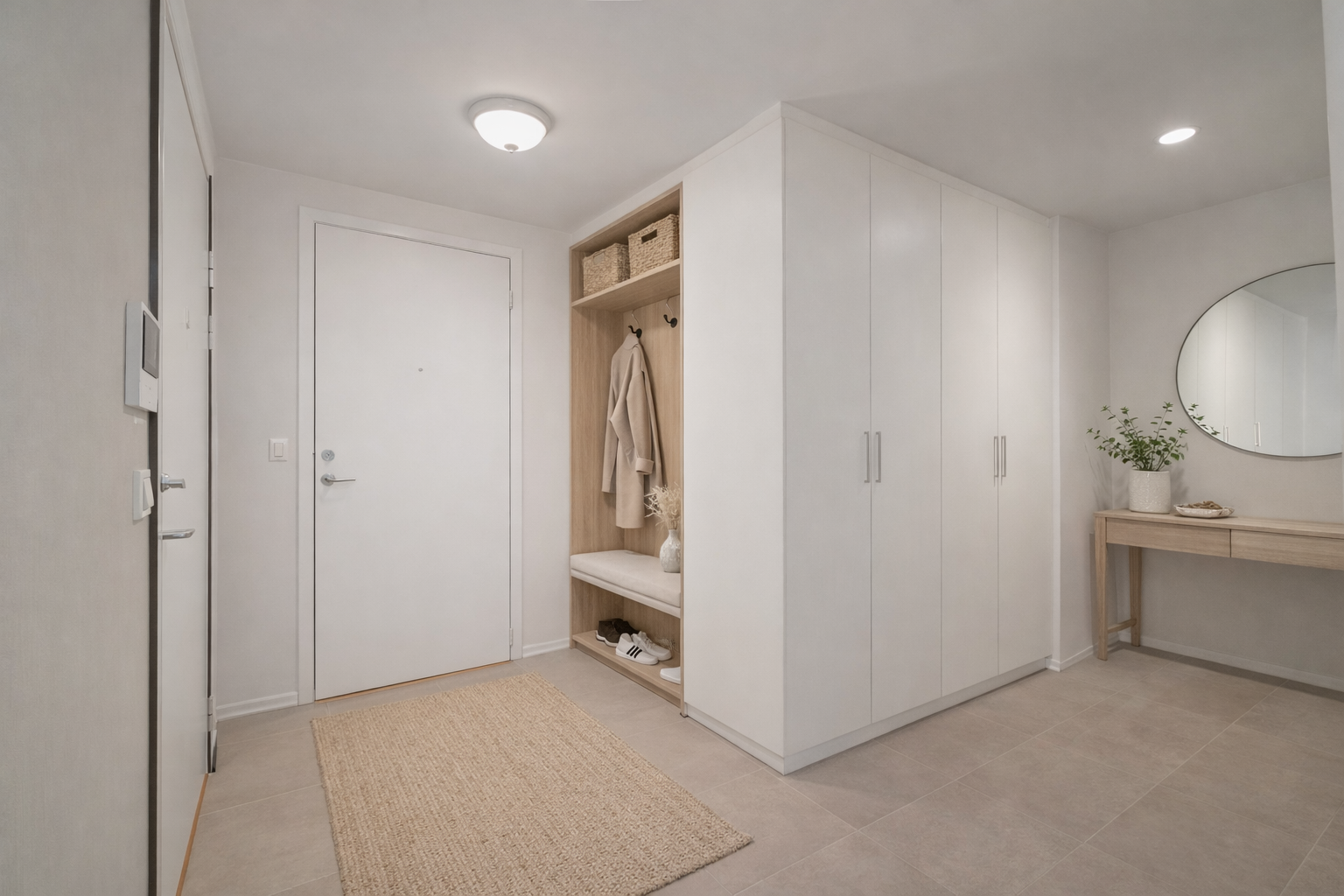 AI-generert eksempel på oppusset entré/gang Galleribilde