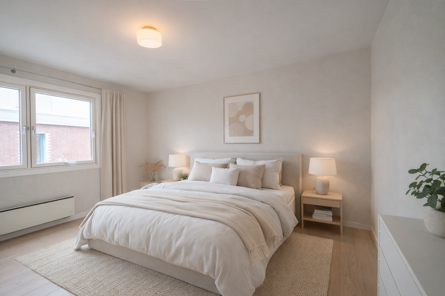 AI-generert eksempel på oppusset soverom Galleribilde