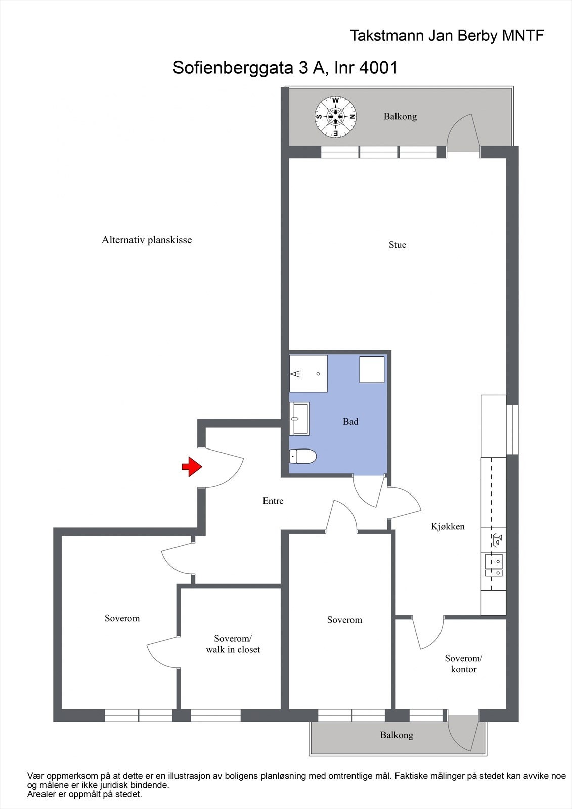 Alternativ plantegning Galleribilde