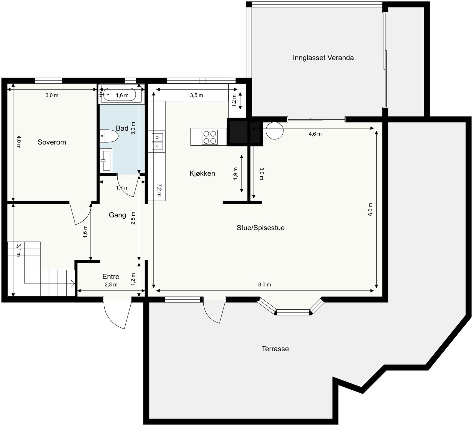 Plantegning 1.etasje Galleribilde