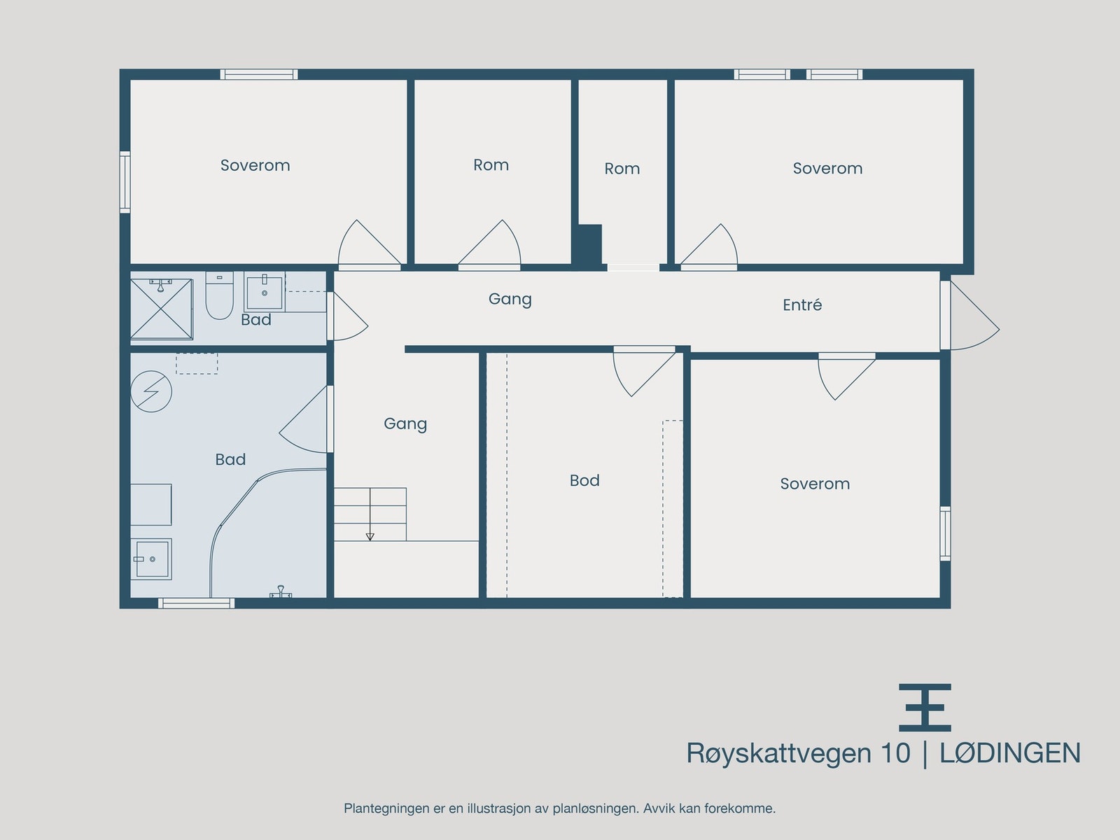 Plantegning kjeller Galleribilde