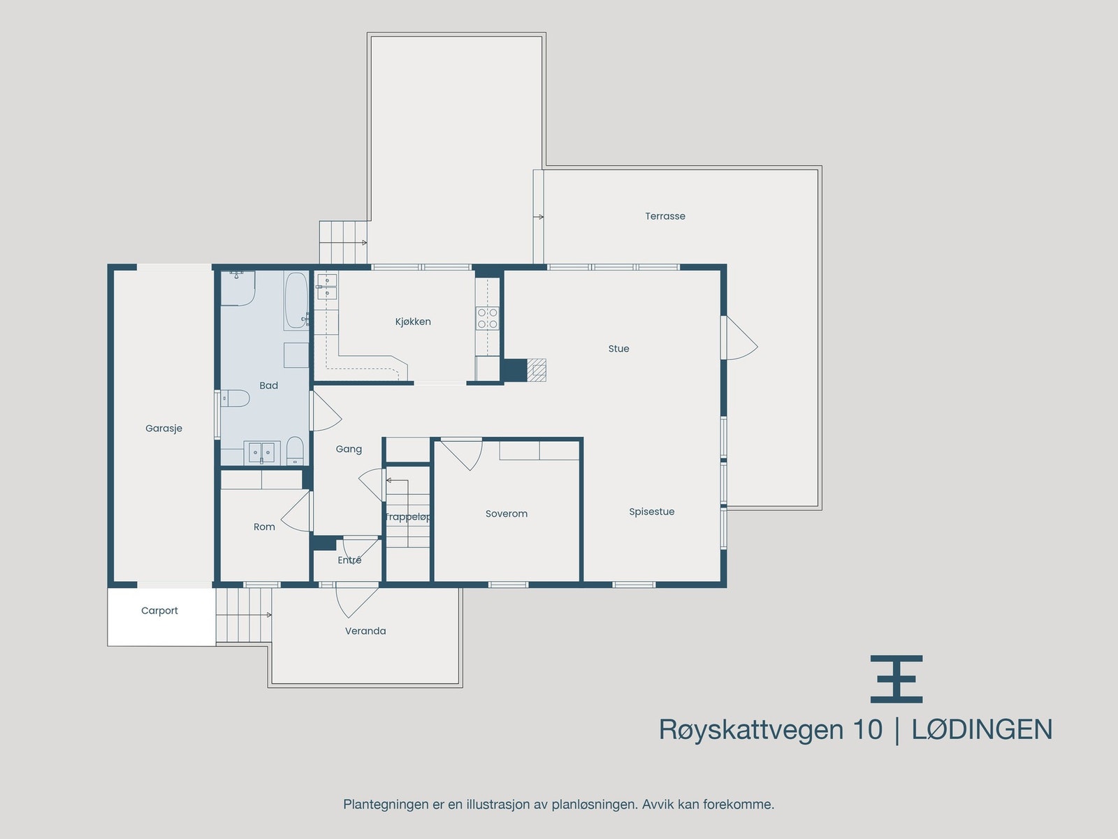 PLantegning 1. etasje Galleribilde