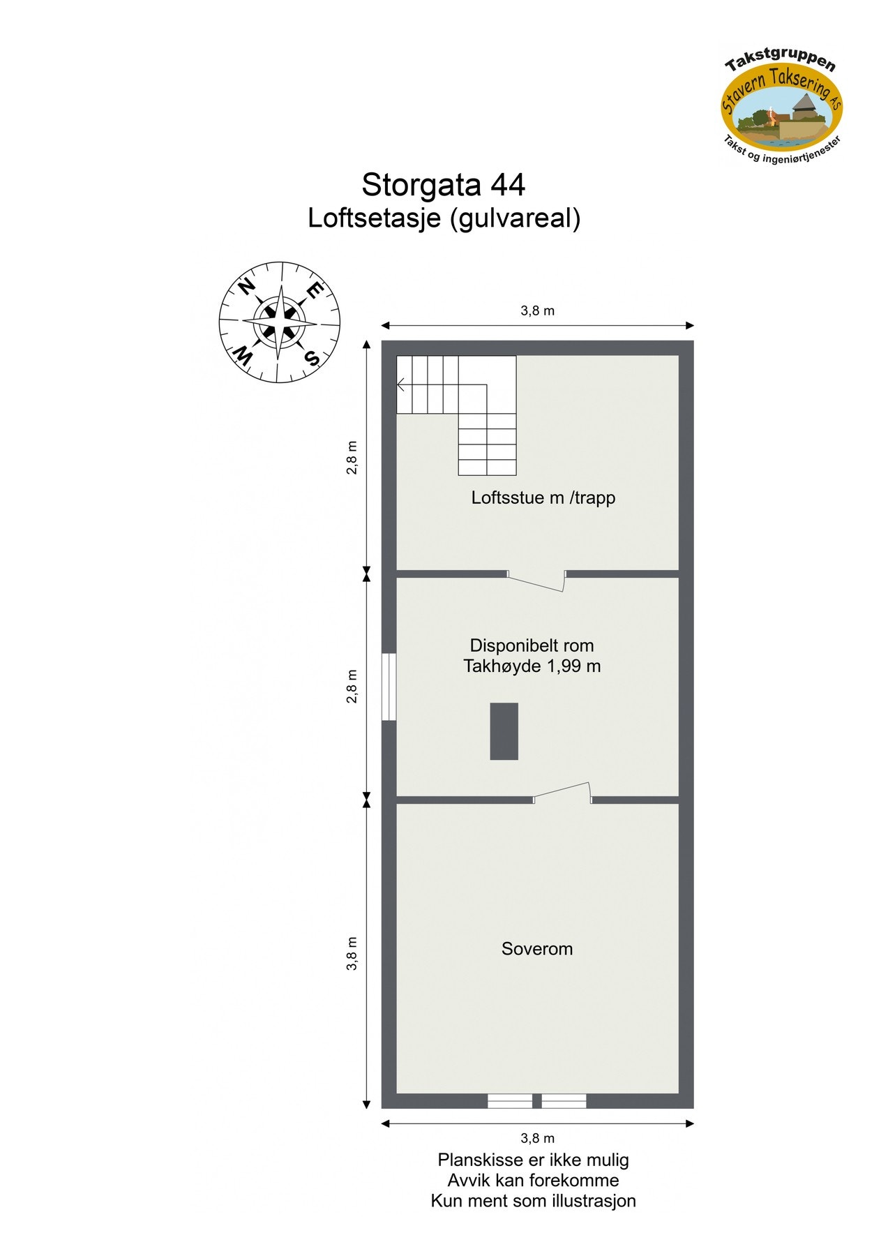 Plantegning 3. etasje Galleribilde