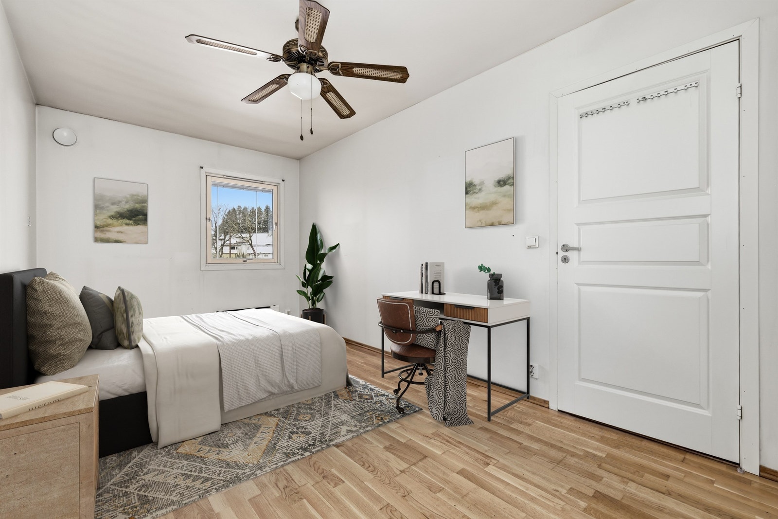 Illustrasjonsbilde digitalt stylet soverom Galleribilde