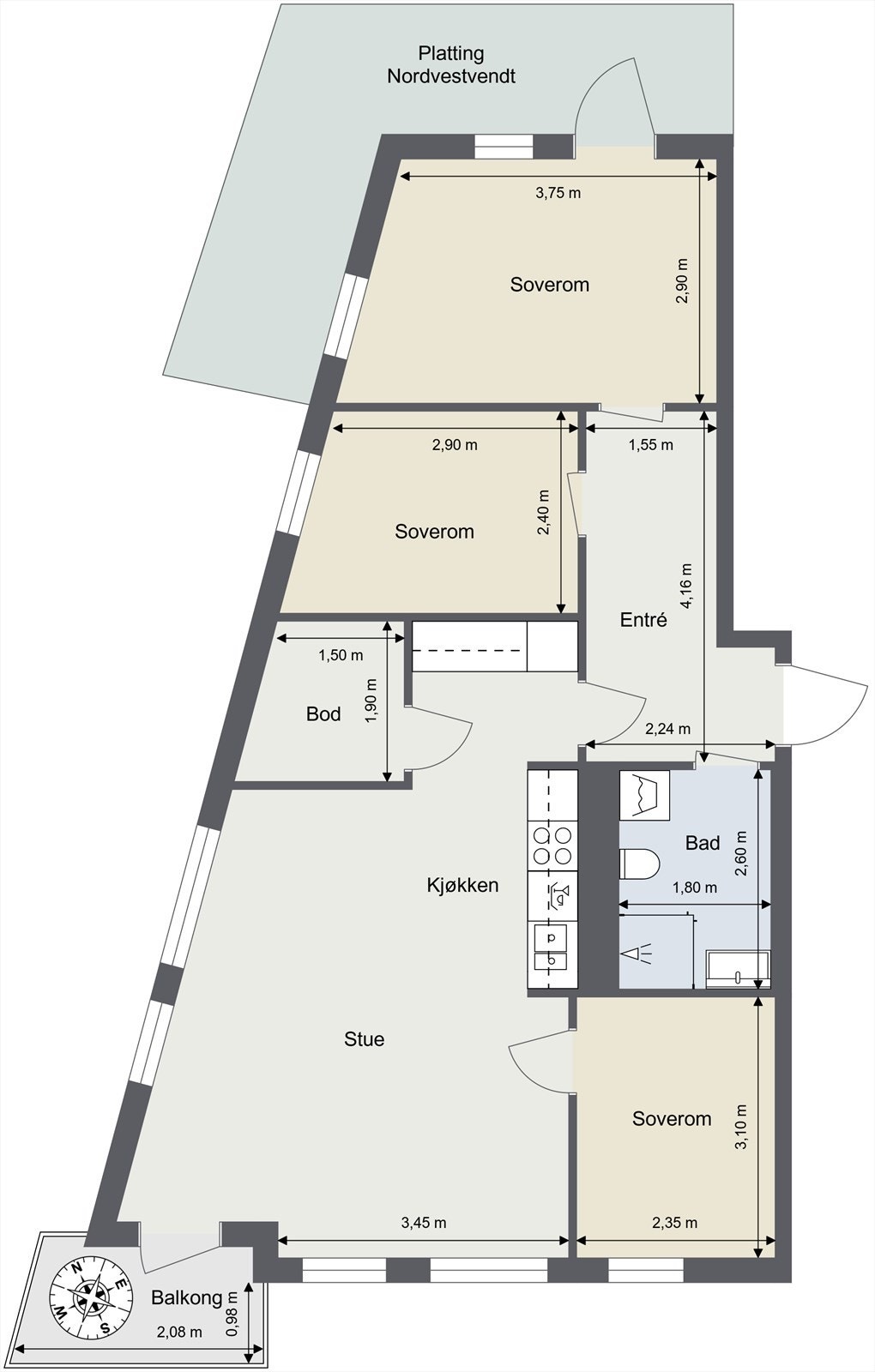 Plantegning Galleribilde