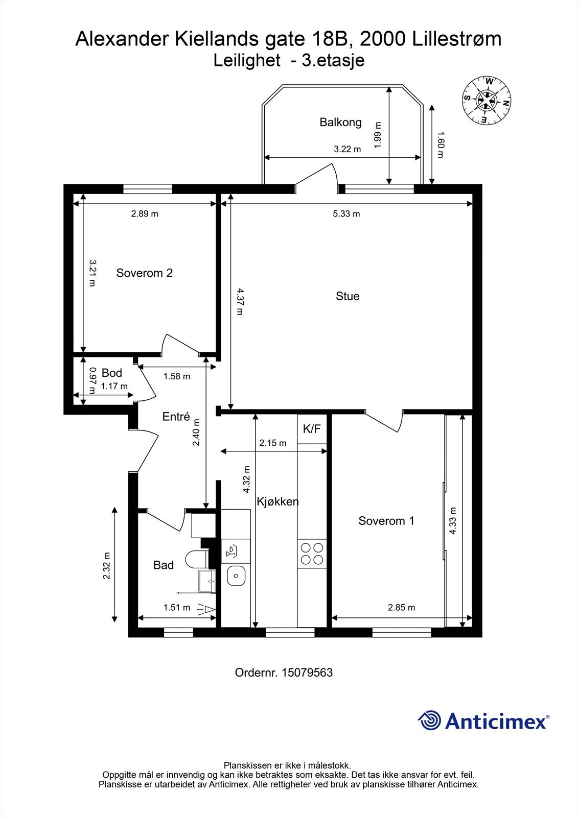 Plantegning-Leilighet - 3.etasje Galleribilde
