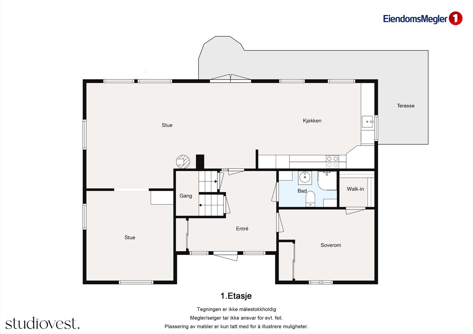 Planskisse hovedetasje Galleribilde