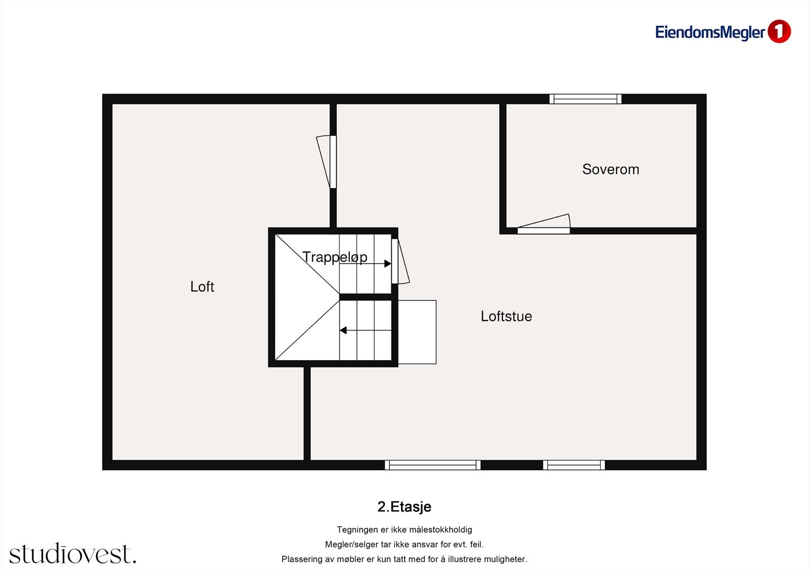 Planskisse loftsetasje Galleribilde