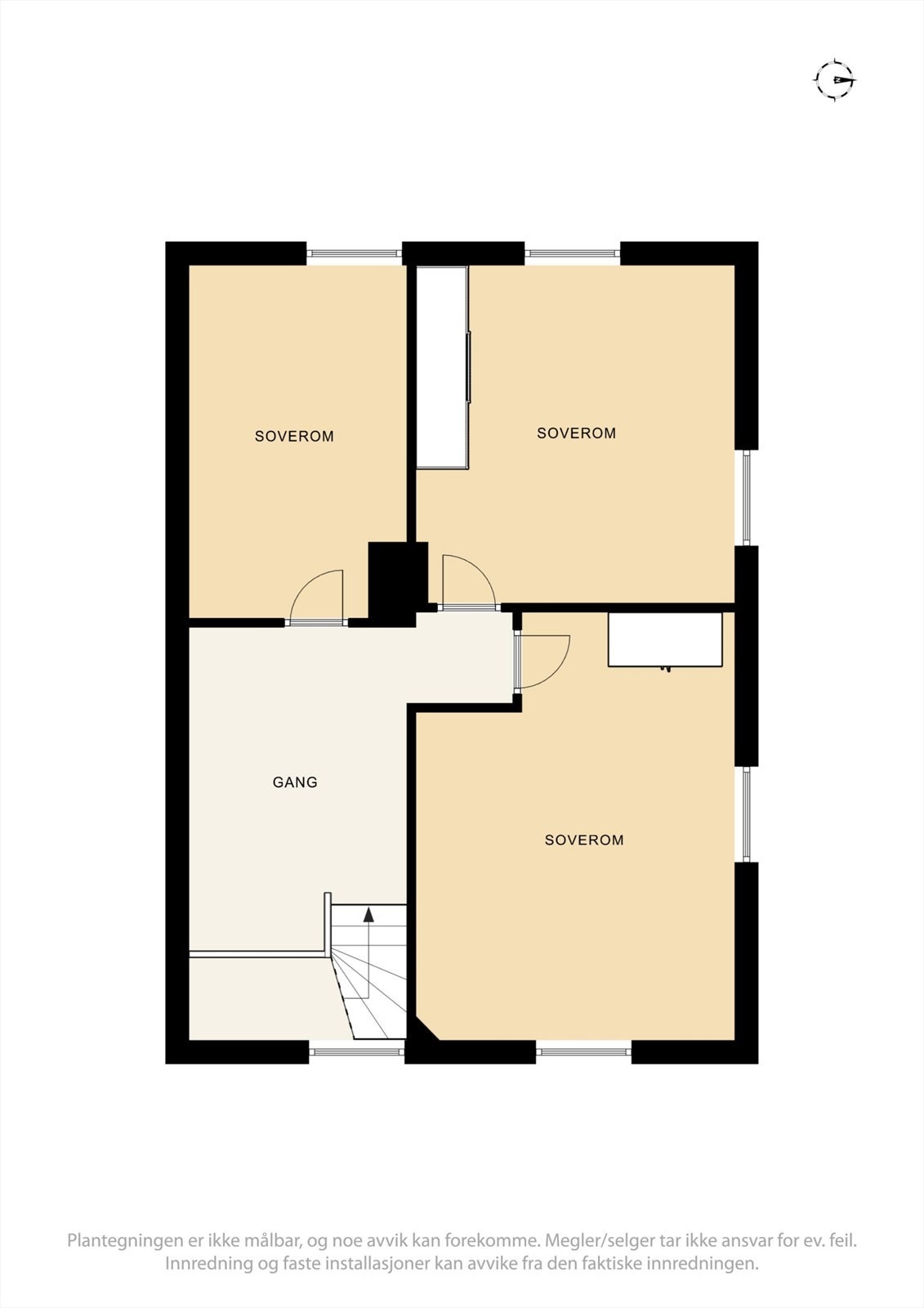 Plantegning av boligens 2. etasje. Galleribilde