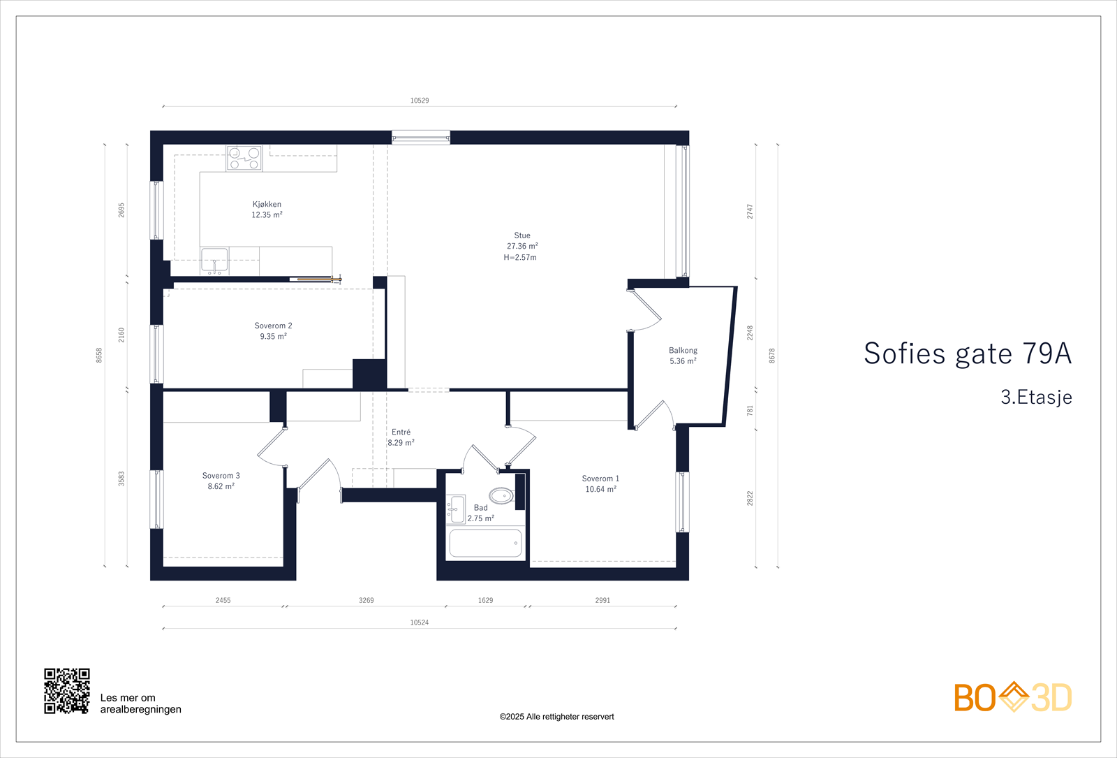 Plantegning - 3. Etasje Galleribilde