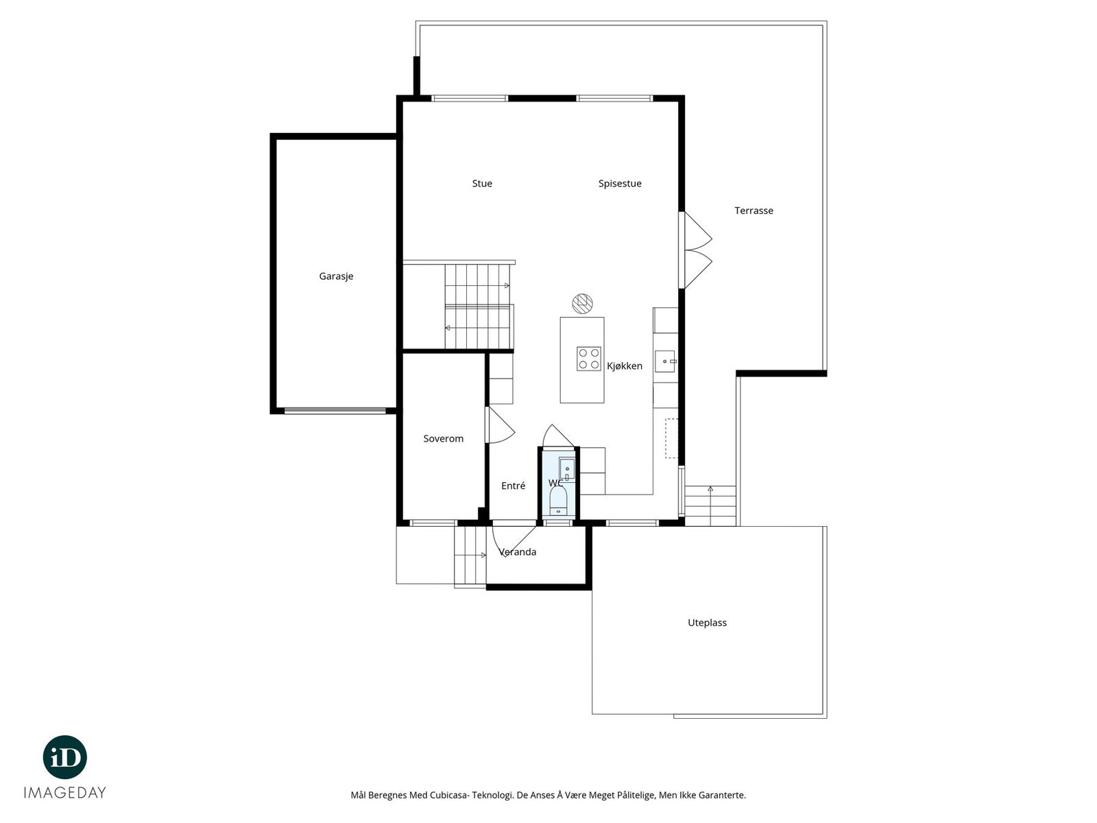 Plantegning 1. etasje Galleribilde