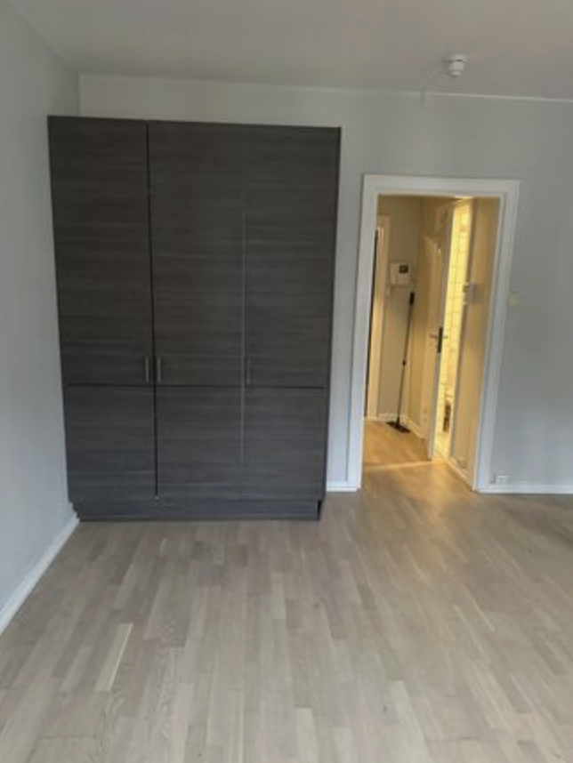 Stue-rom med stort klesskap Galleribilde
