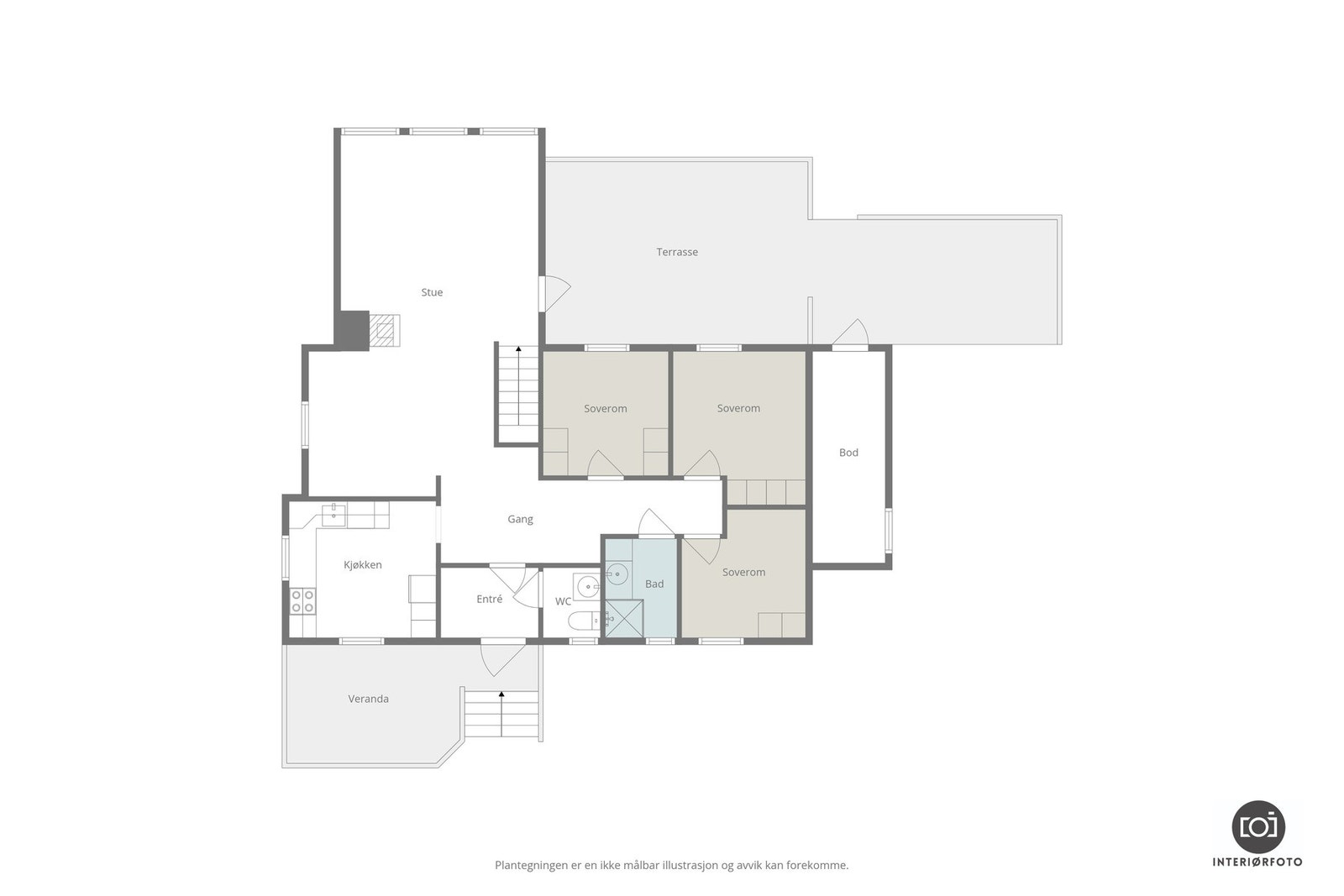 Plantegning hovedetasje Galleribilde