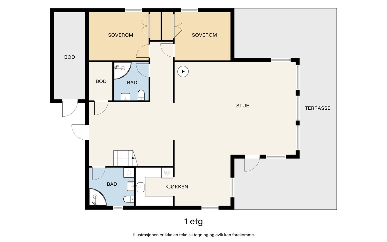 Plantegning 1.etasje. Galleribilde