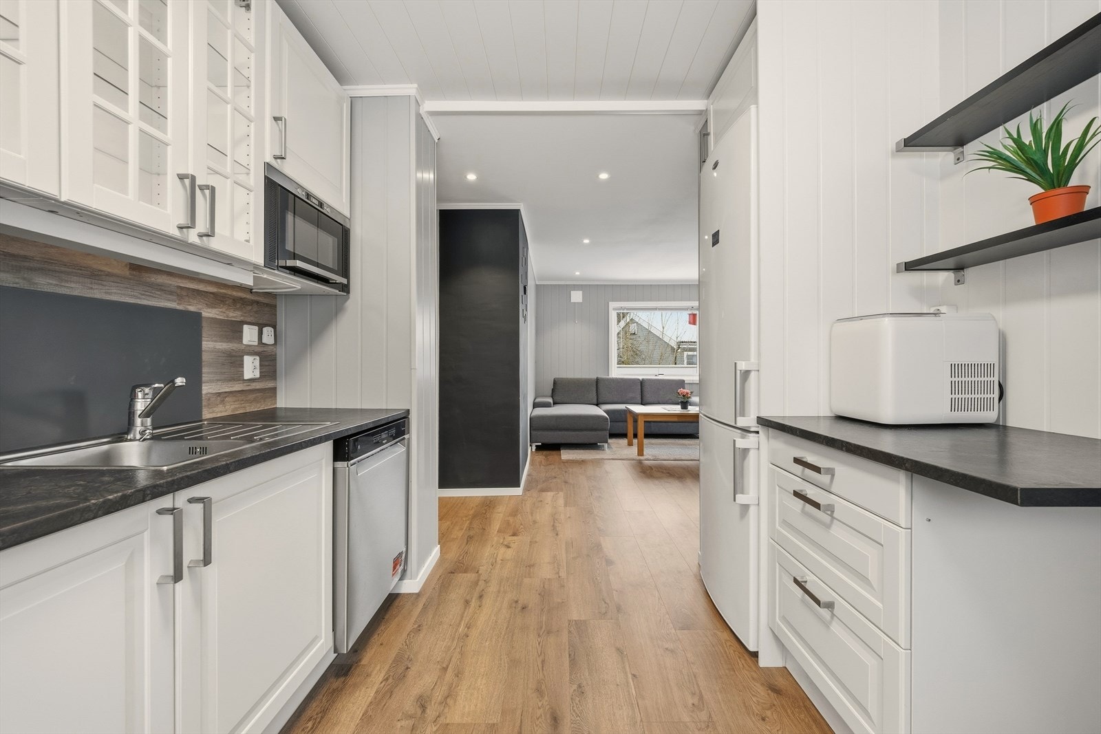 Delvis åpen løsning til stue Galleribilde