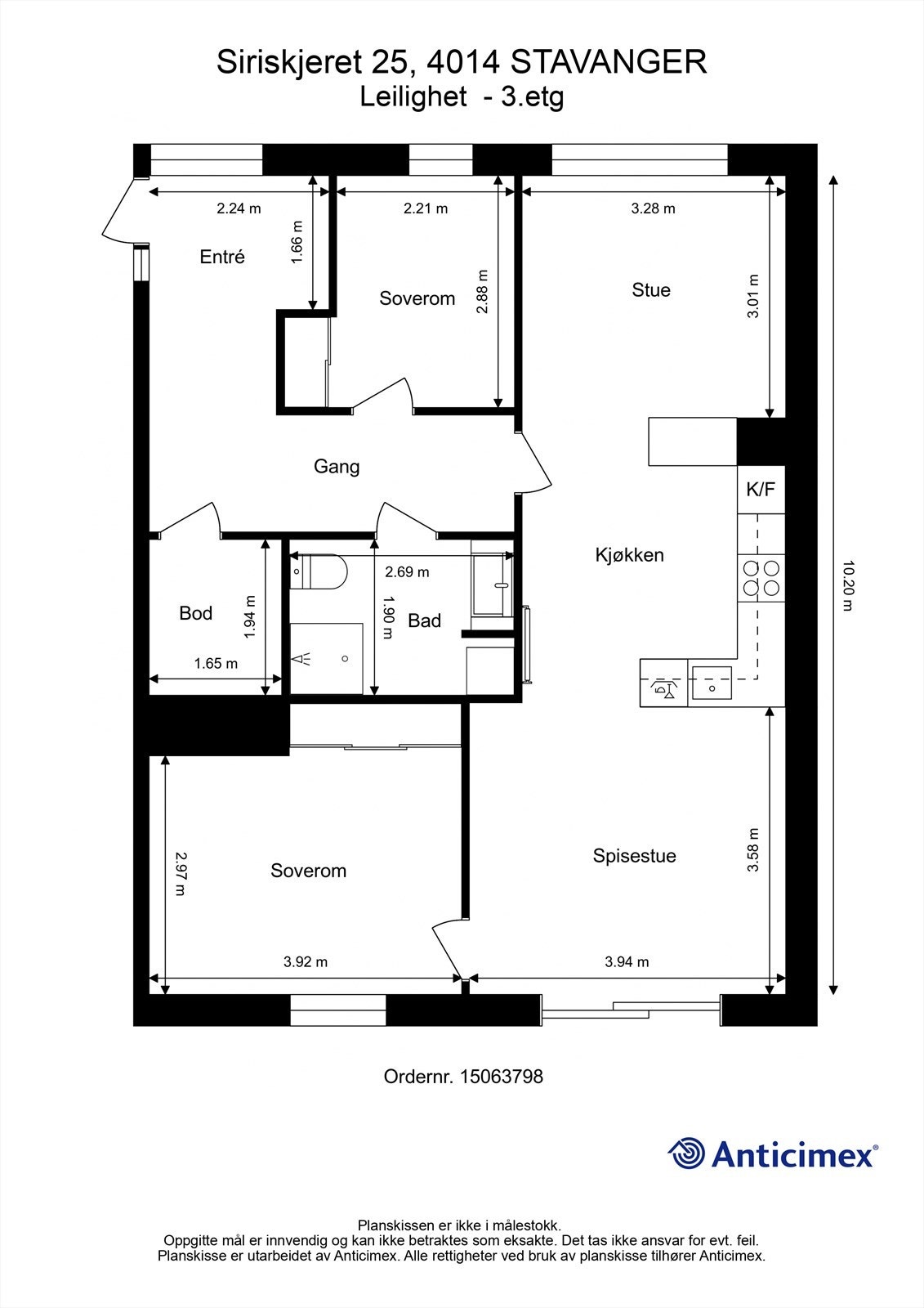 Plantegning 3.etg Galleribilde