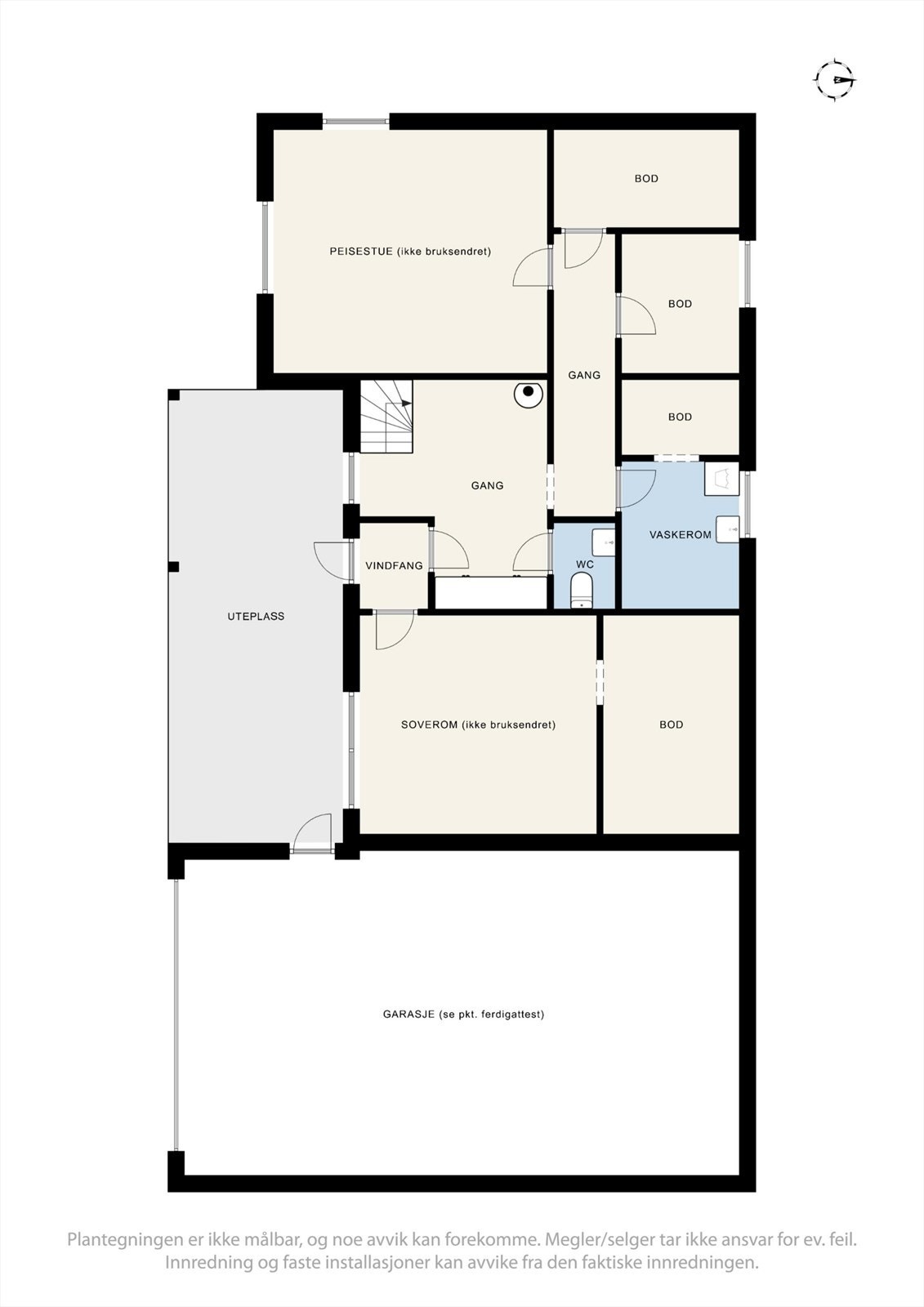 Plantegning - U. etasje. Galleribilde