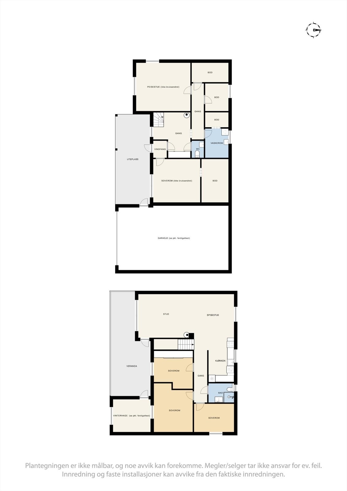 Vi starter først med plantegningen slik at det blir lettere å orientere seg. Galleribilde