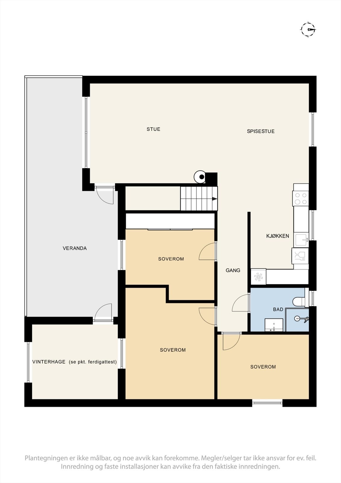 Plantegning- 1. etasje. Galleribilde