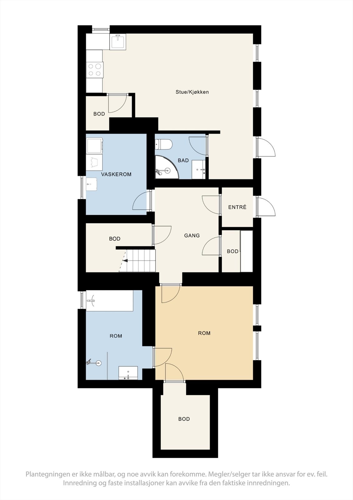 Plantegning underetasje. Galleribilde