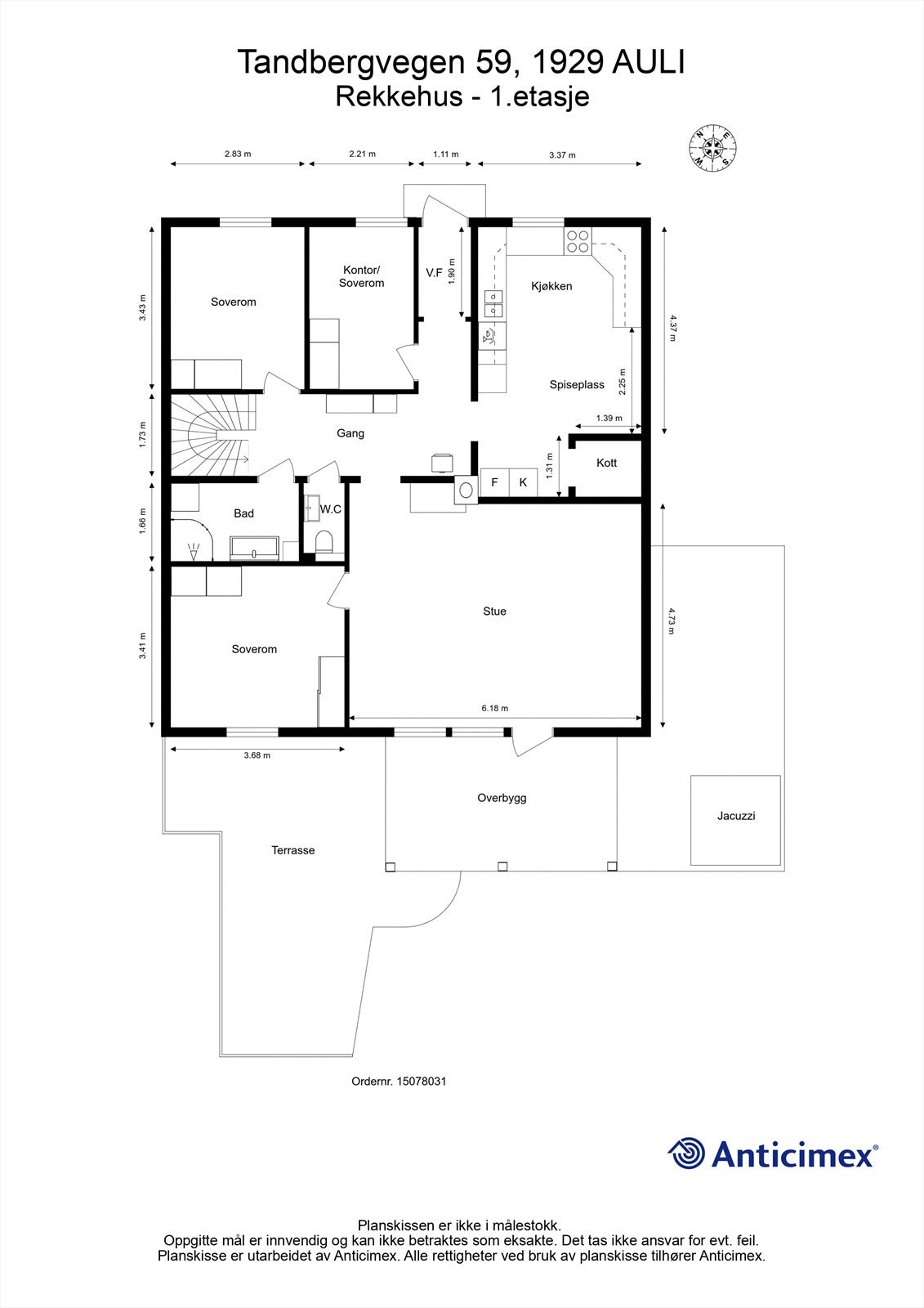 Plantegning - 1.etasje. Galleribilde