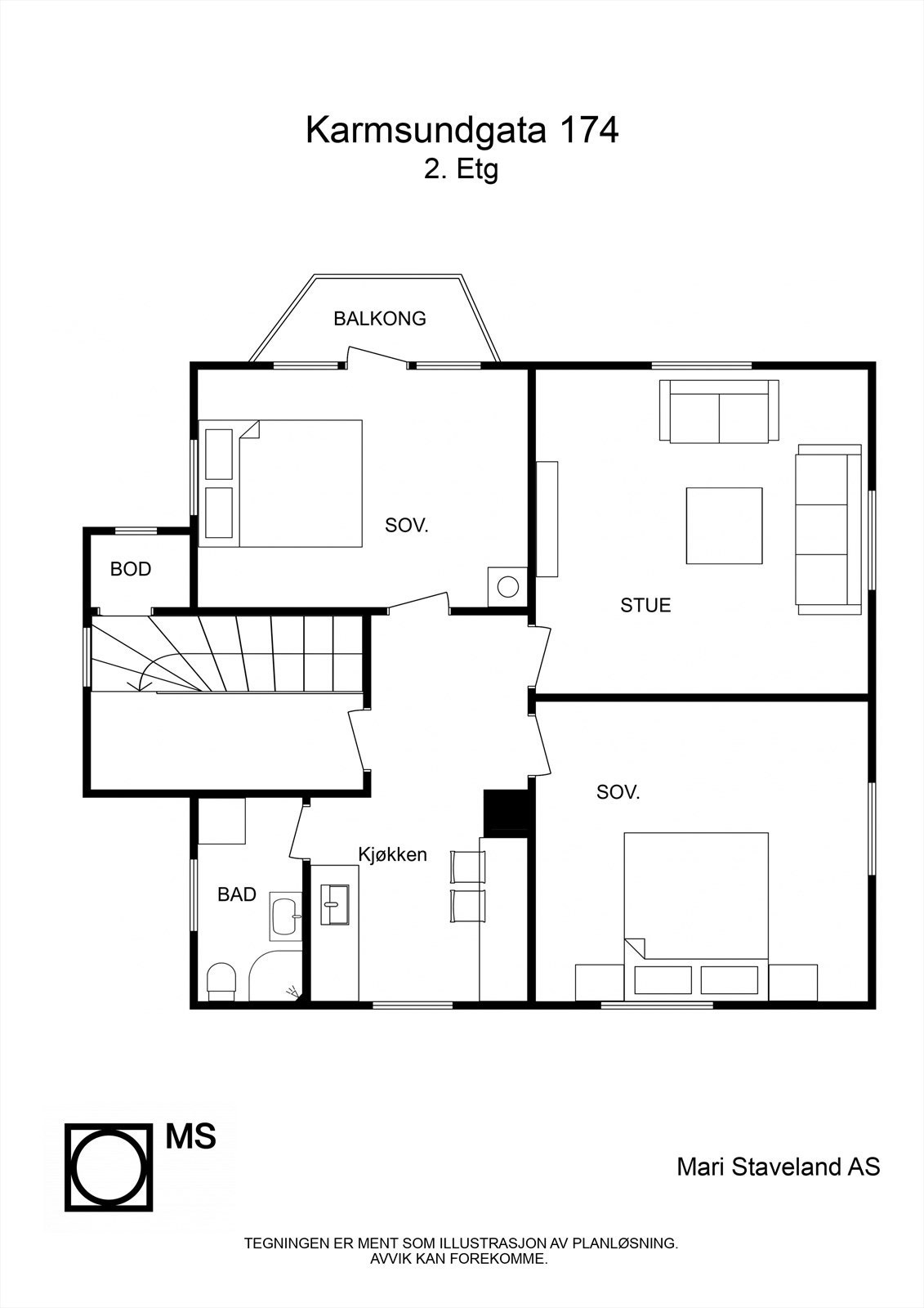 Plantegning | Leilighet i 2.etasje. Galleribilde