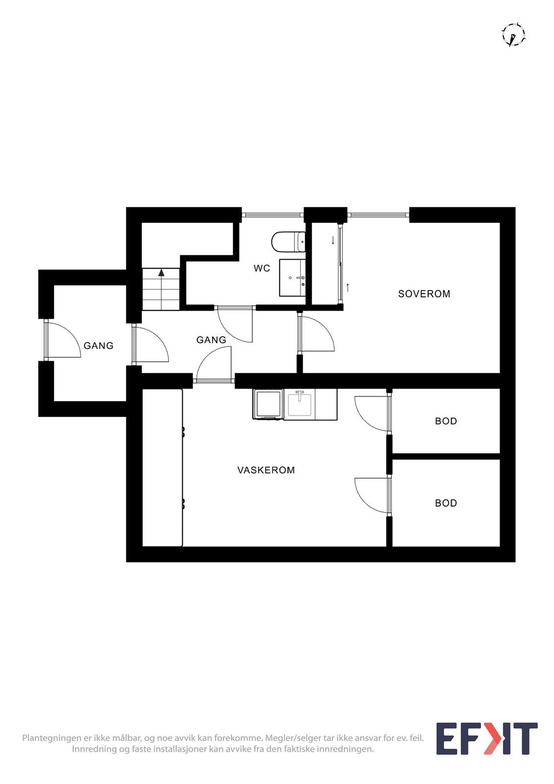 Plategning over kjelleretasjen. Det er erutgang til gårdsplass fra kjelleretasjen. Planskisse basert på dagens bruk. Punktet må leses i sammenheng med "ferdigattest/brukstillatelse i salgsoppgave". Galleribilde