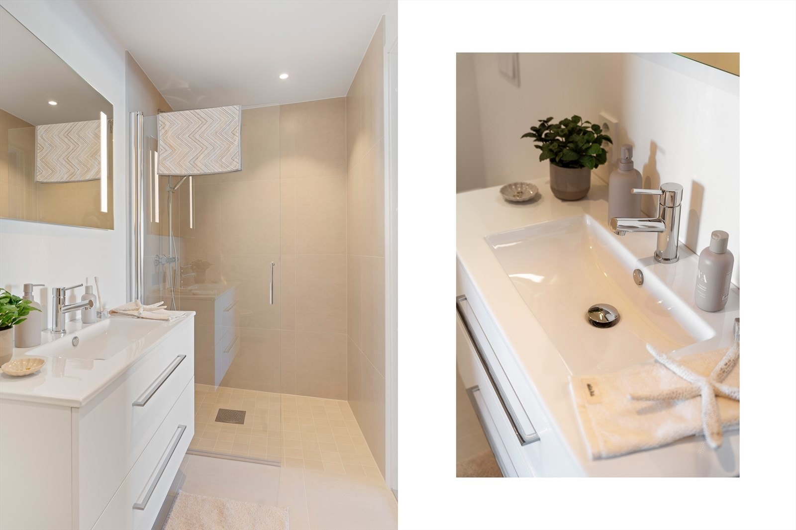 Delikat bad med direkte inngang fra hovedsoverommet Galleribilde