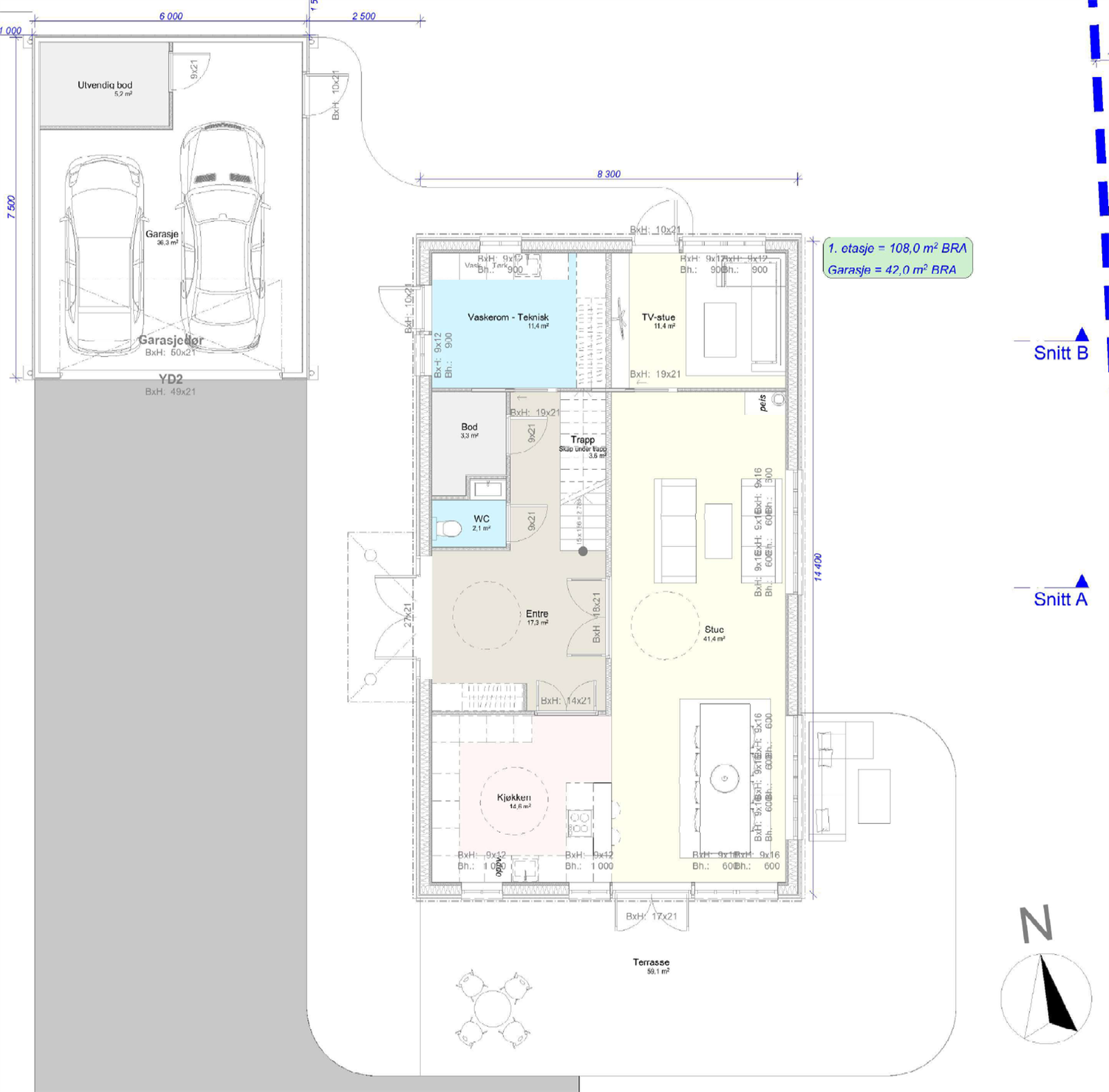 Plantegning - 1. etasje Galleribilde