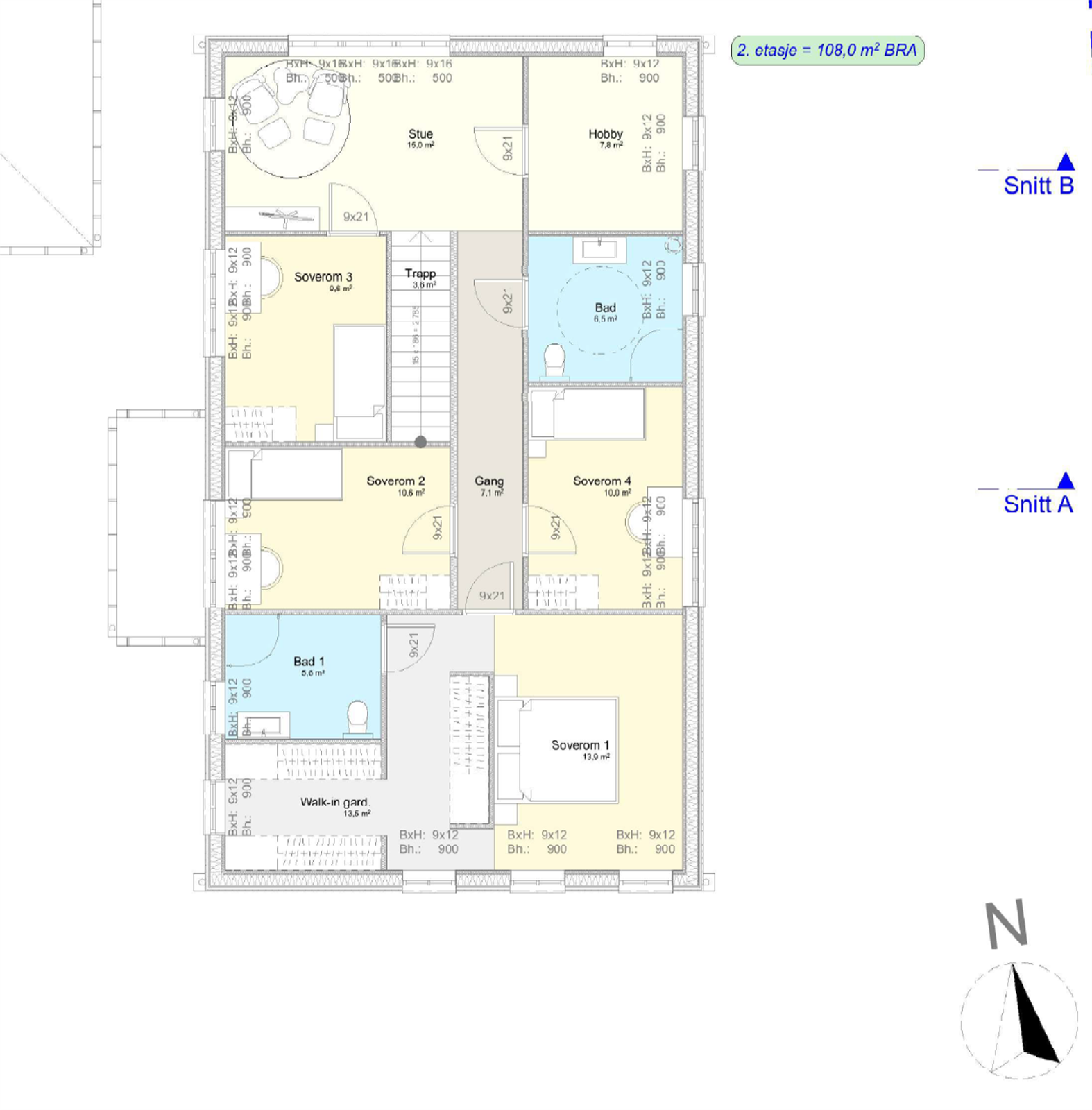 Plantegning - 2. etasje Galleribilde