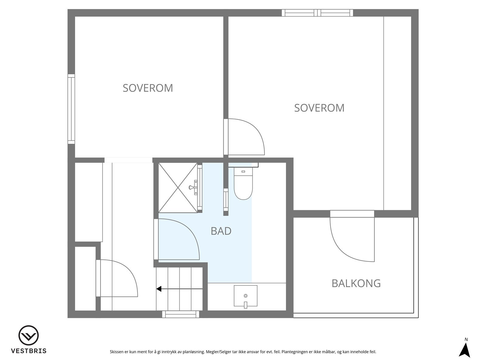 Plantegning loftsetasjen Galleribilde