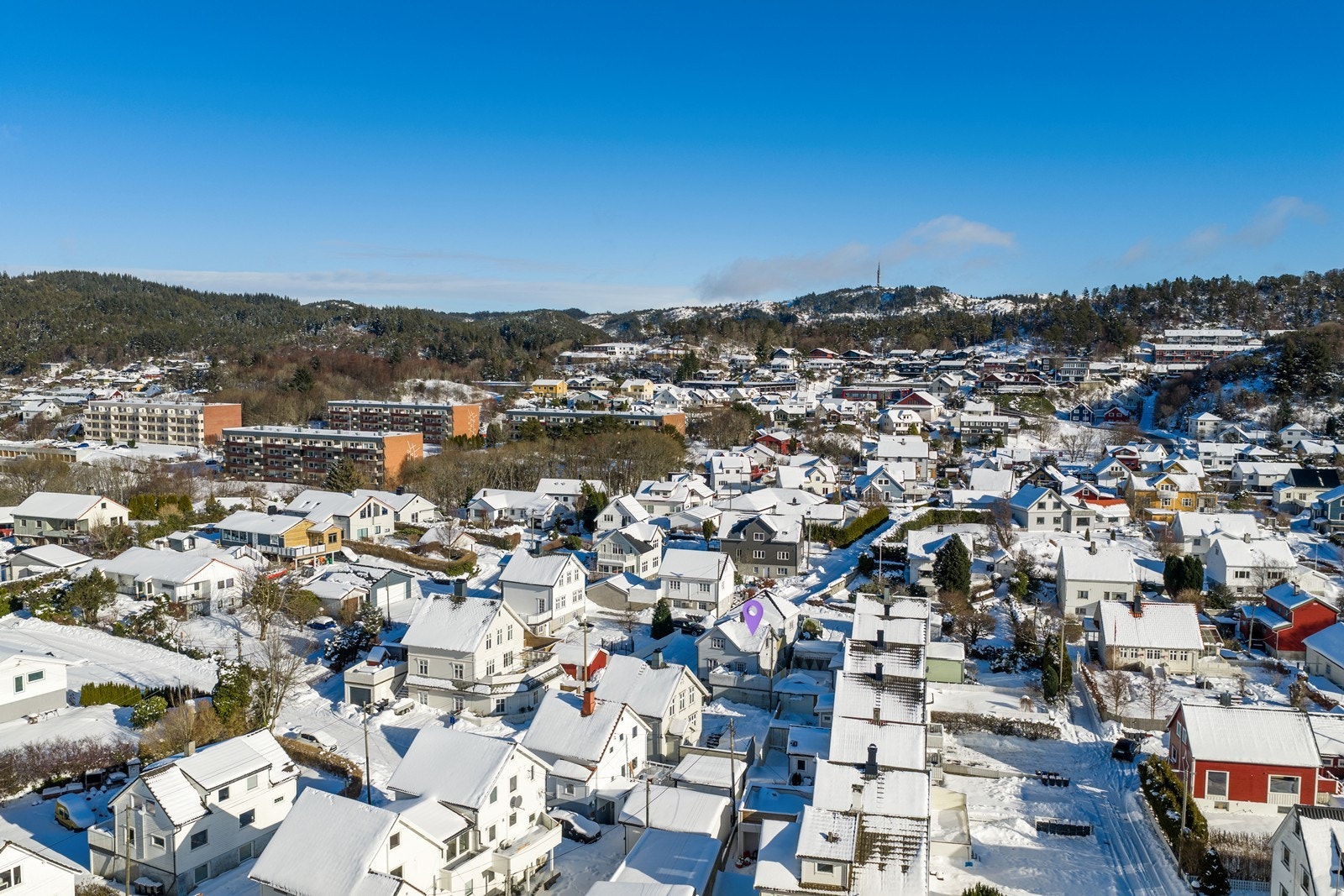 Luftfoto mot øst Galleribilde