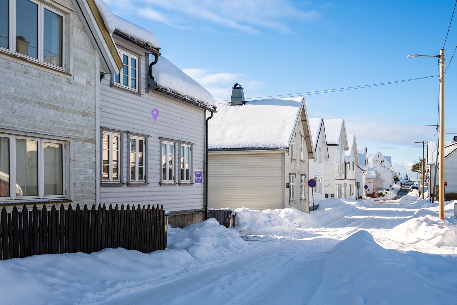Rolig område med lite trafikk Galleribilde