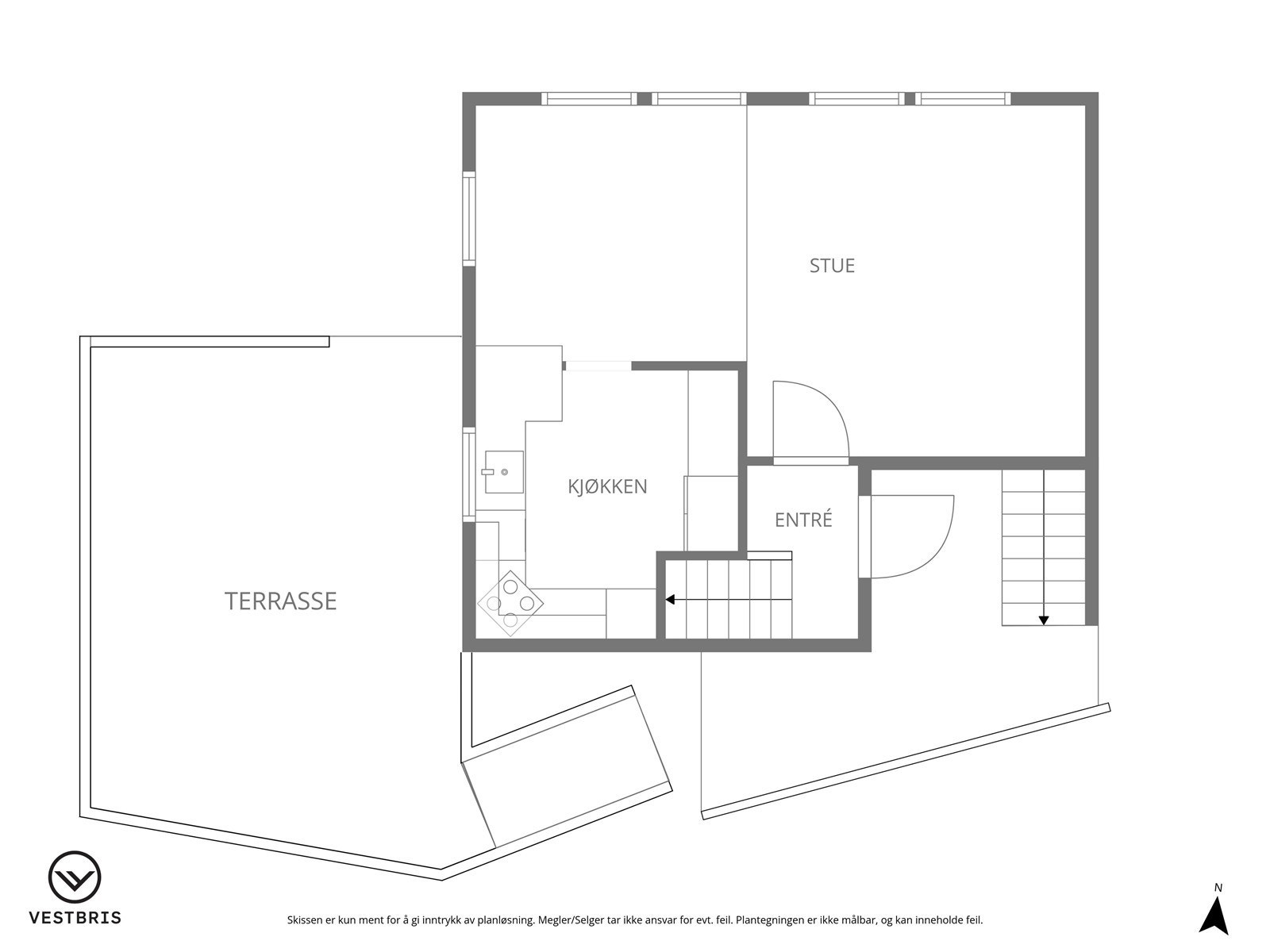 Plantegning hovedetasje Galleribilde