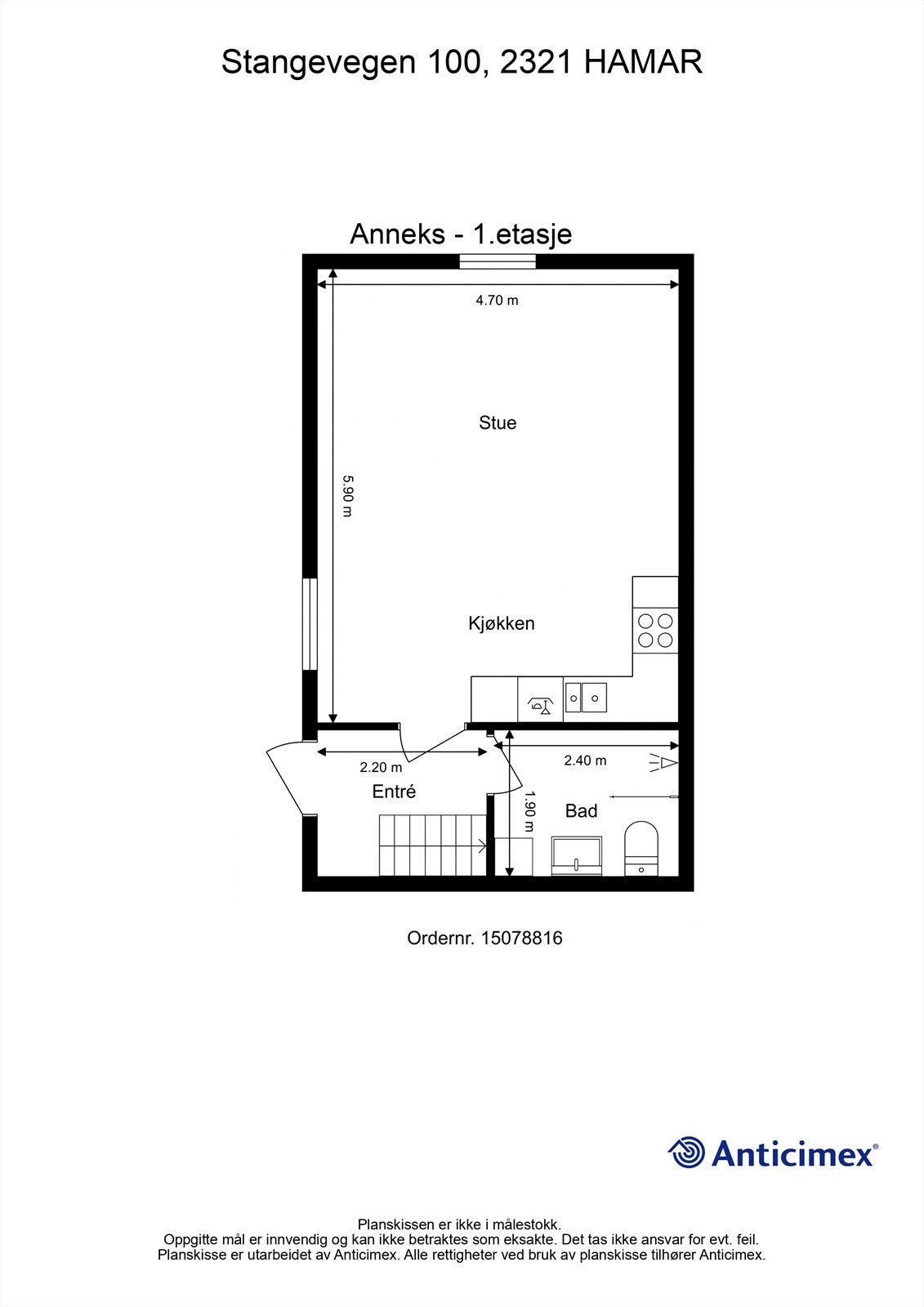 Plantegning - Anneks - 1. etasje Galleribilde