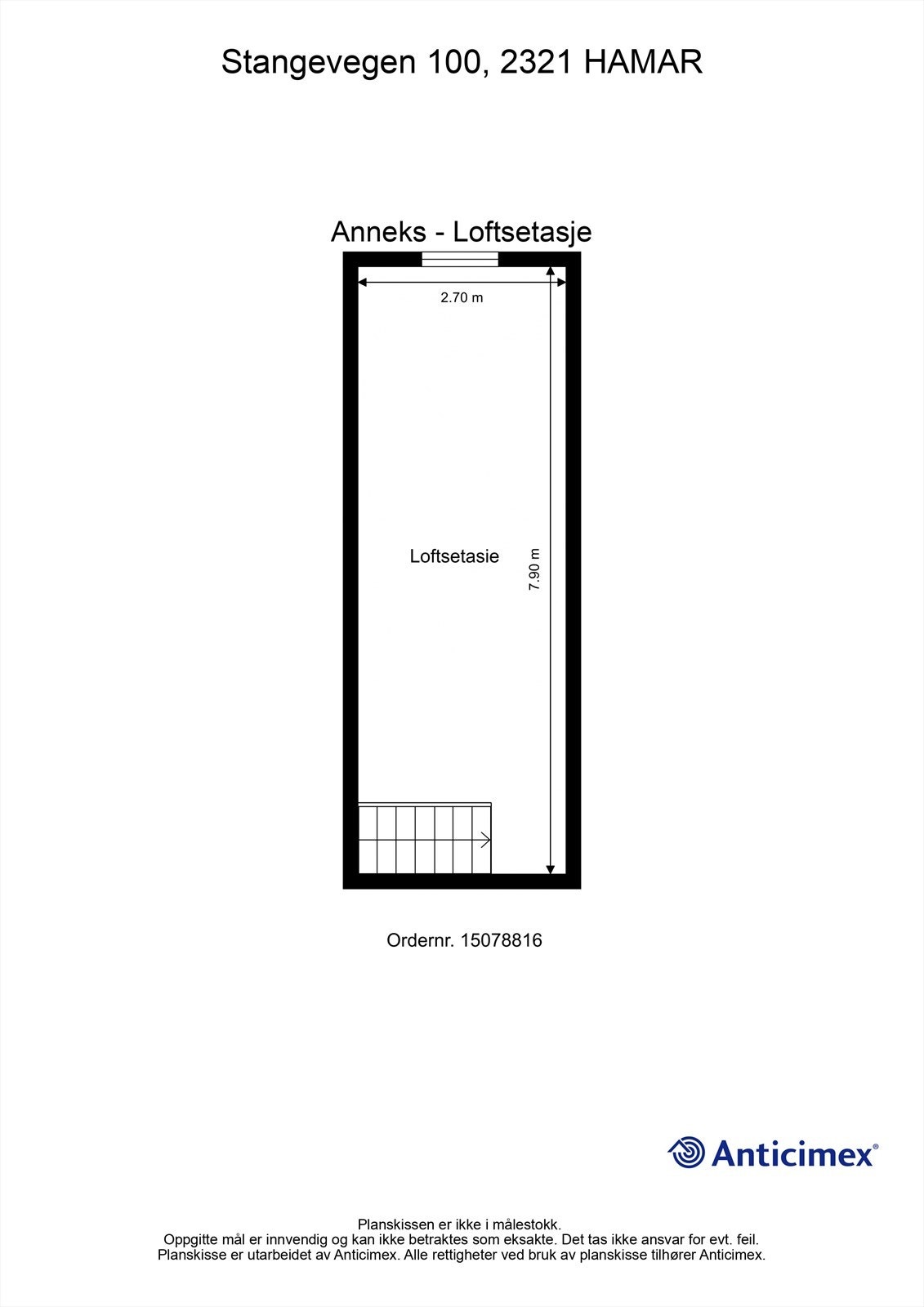 Plantegning - Anneks - Loftsetasje Galleribilde