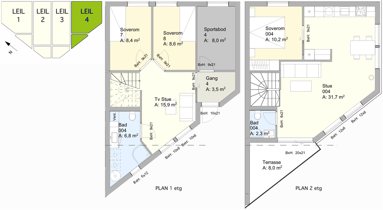 Plantegning - Leilighet 4 Galleribilde