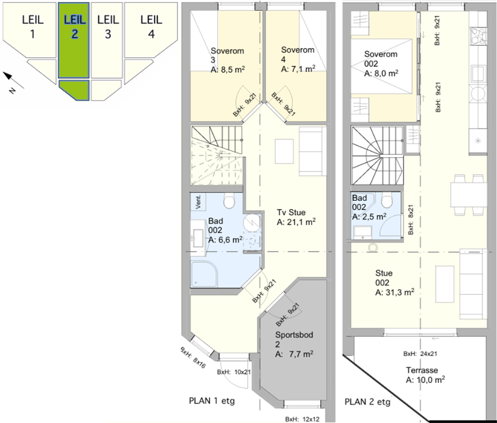 Plantegning - Leilighet 2 Galleribilde