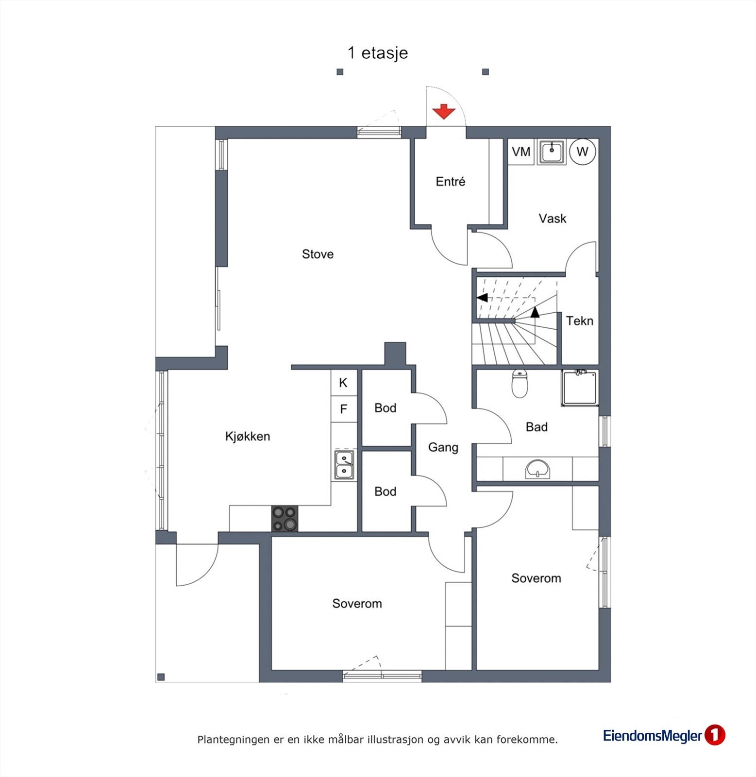 Planskisse 1.etasje Galleribilde