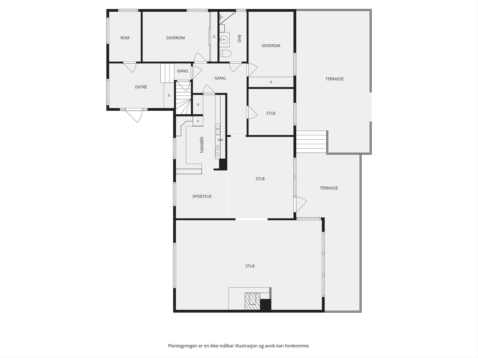 Plantegning 1. etasje. Galleribilde