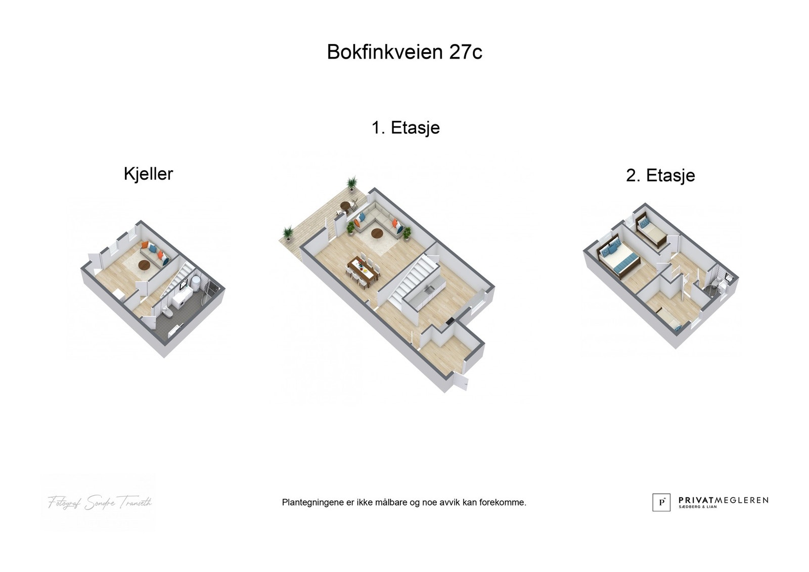 - 3D plantegning (ikke målbart) - Galleribilde