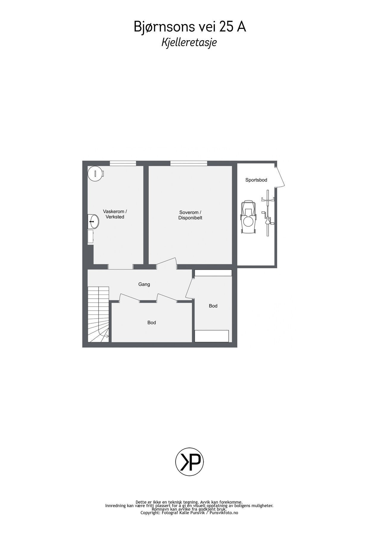 Plantegning - Kjelleretasje Galleribilde