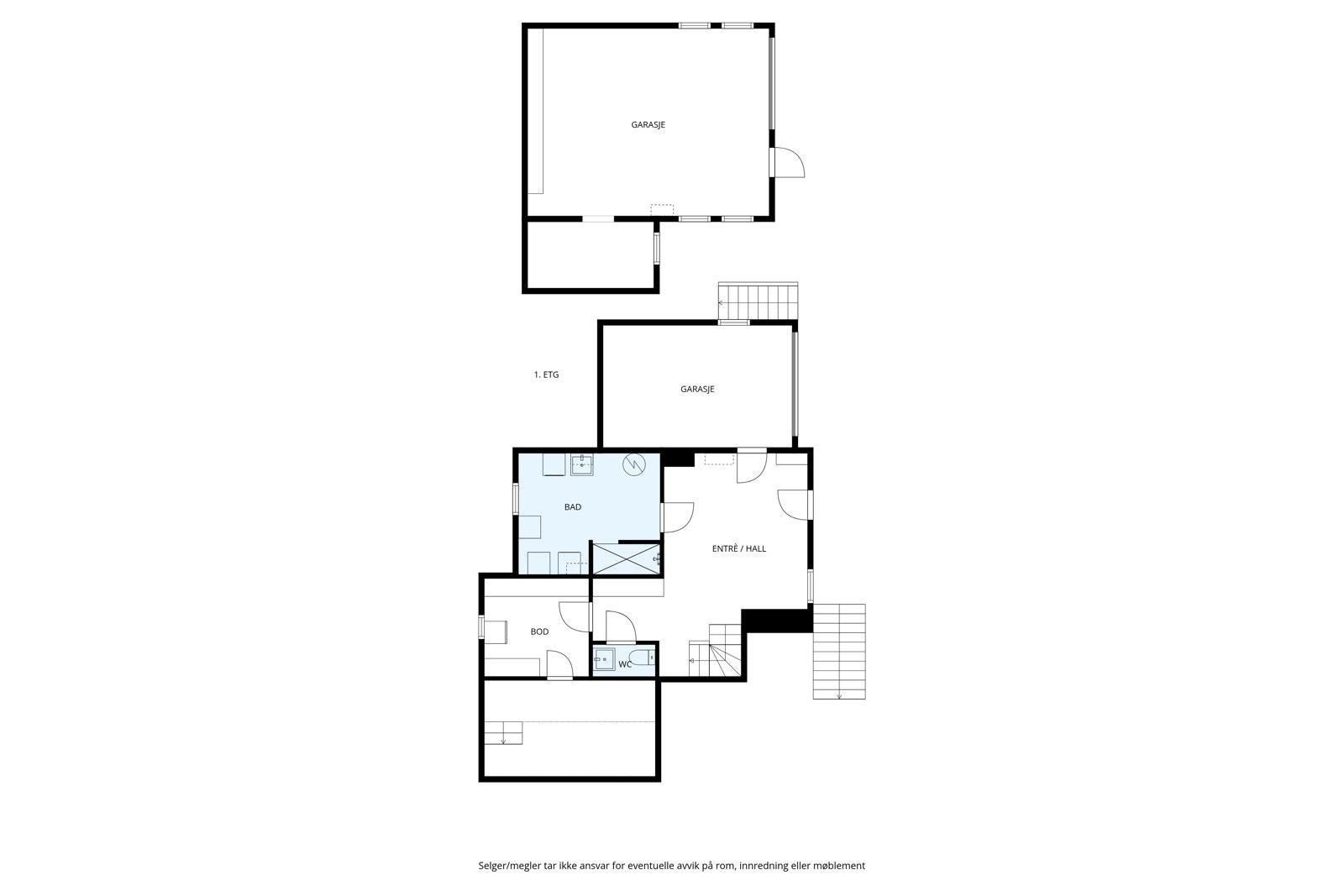 Plantegning underetasje Galleribilde