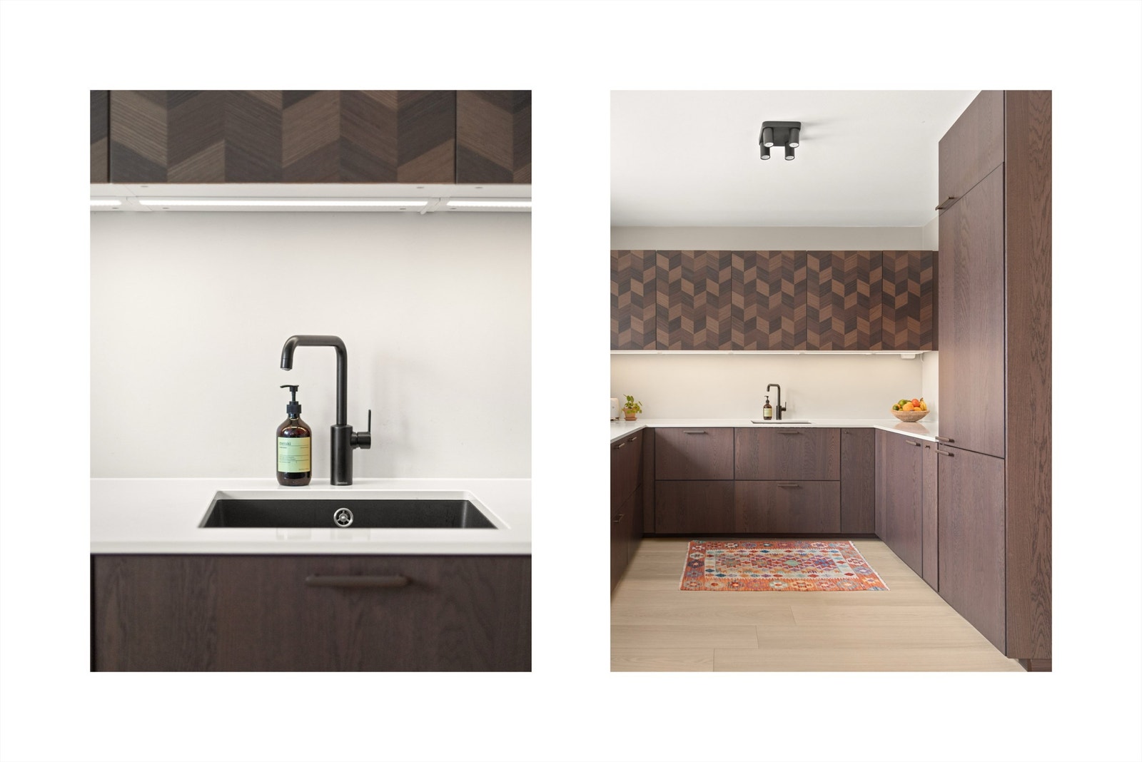 Det er montert vannstoppsystem og komfyrvakt. Galleribilde