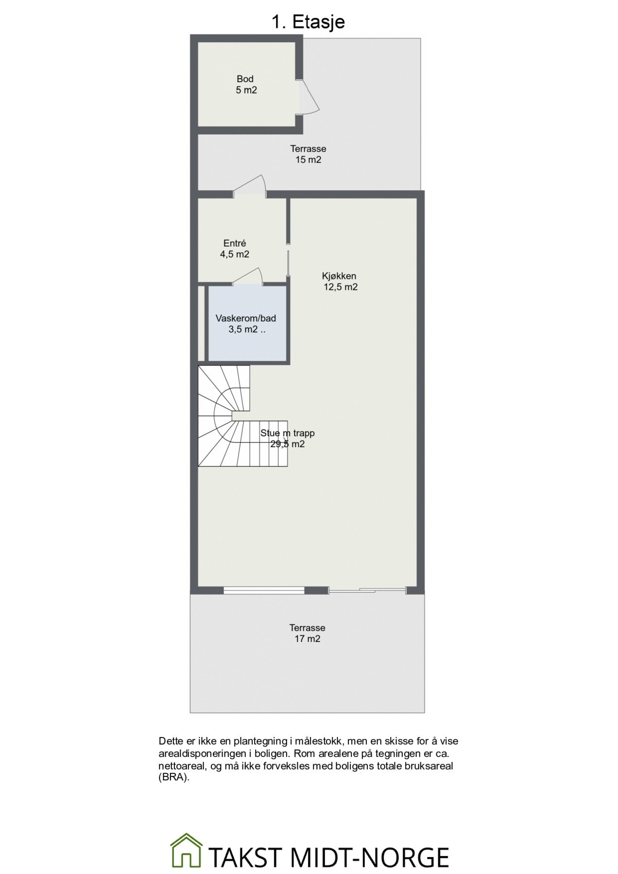 Planskisse hovedetasje. Galleribilde