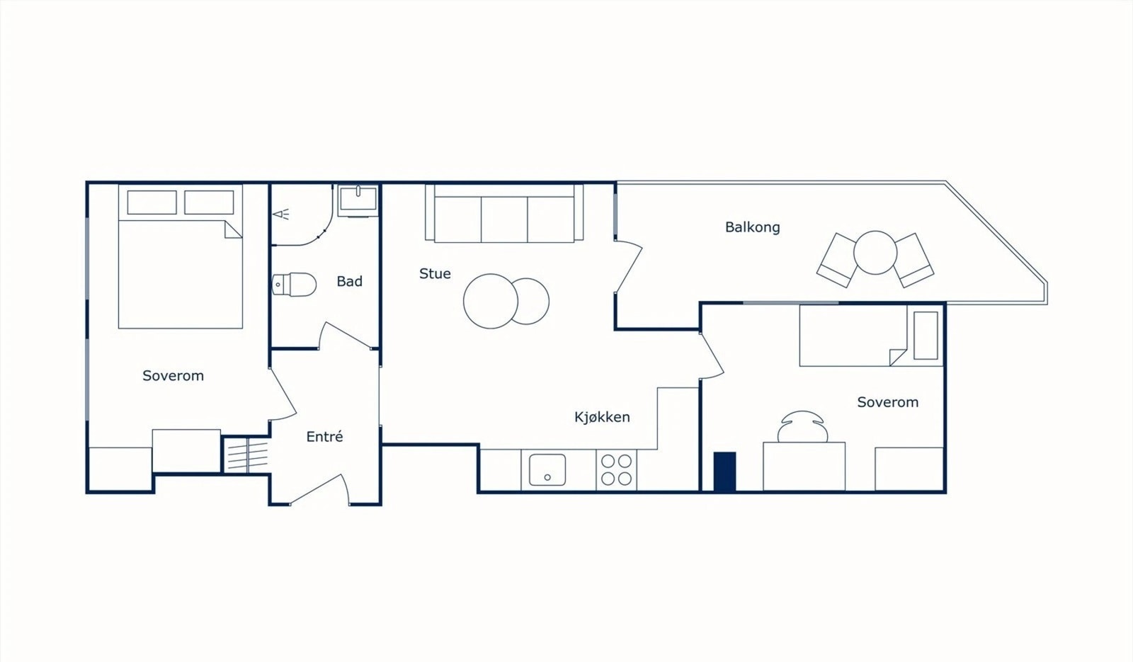 Illustrasjon med ekstra soverom (med forbehold om feil). Galleribilde