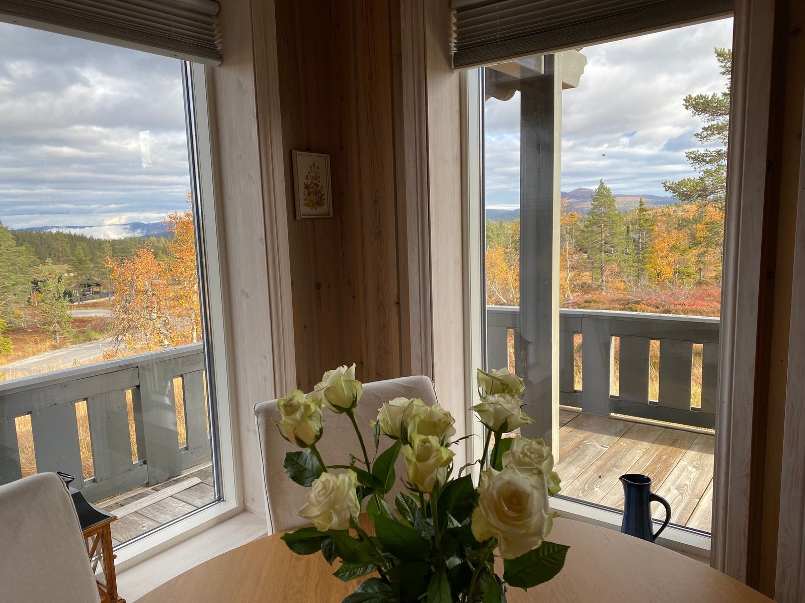 Høst på hytta - venter på skiløypa Galleribilde